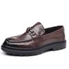 Spring New Men's Formal Wear Breathable Non-slip Men's Shoes Leather Platform Loafers Men's Business Casual Leather Shoes