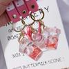 Drink Bottle Moving Liquid Rabbit Milk Tea Cup Keyring Liquid Keychain Key Ring Boba Keychain