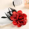 I -Remiel High -End Feather Corsage Handmade Fabric Flower Brooch Pin For Women Lapel Collar Pin Wedding Clothing &Accessories