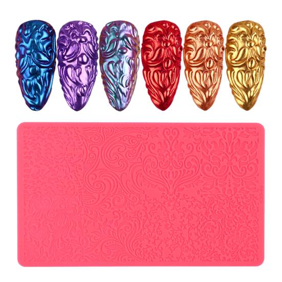 Шаблон для ногтей. Изысканные практичные красочные силиконовые пластины для стемпинга ногтей для девочек.