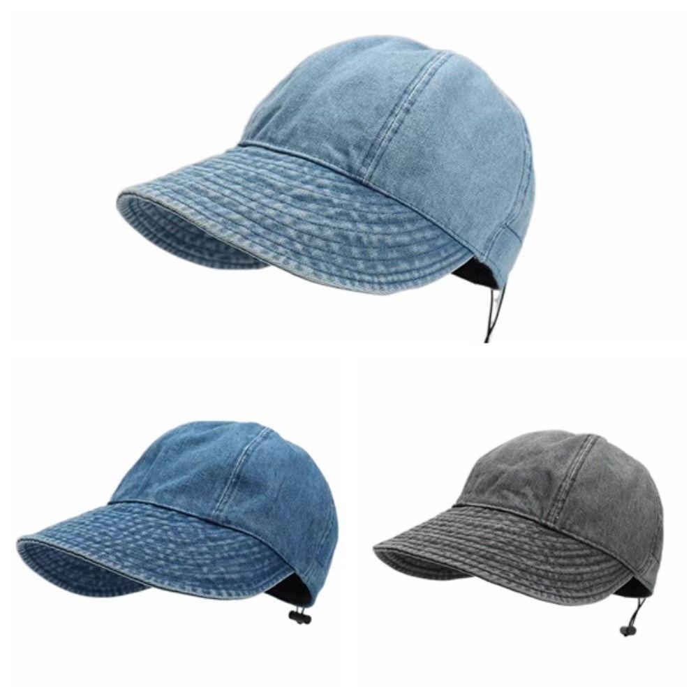 Sunscreen Visors Cap Cloth Snapback Hat Retro Denim Baseball Cap  Women
