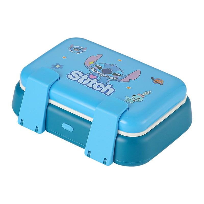Kids Cartoon Double-Layer Bento Box Microwave-Safe Lunch Container With Utensils Portable Food Storage