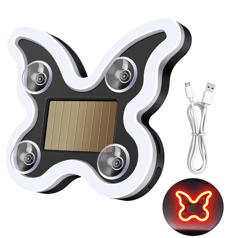 Car Solar Triangle Window Butterfly-shaped Light Emitting Butterfly-shaped Atmosphere Light Interior LED Atmosphere Light