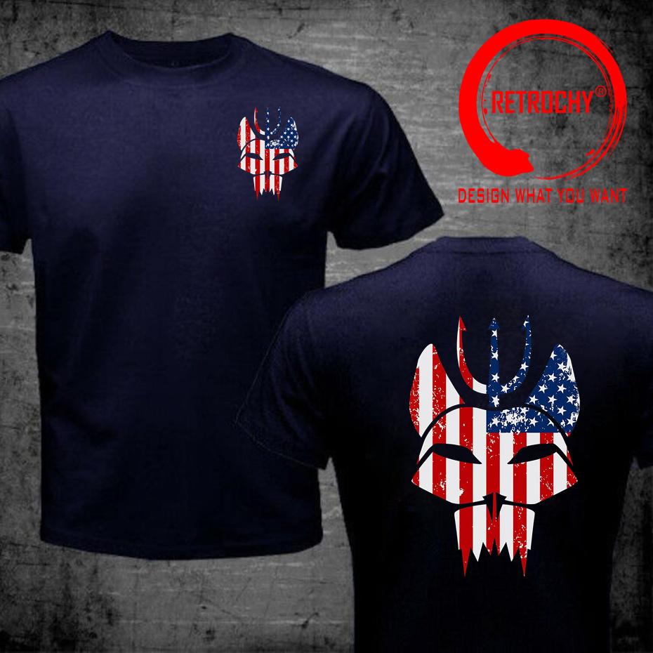 Vintage Naval Seal Team Six Bravo American Flag Special Force Logo T Shirt Unisex Short Sleeve Cotton Casual TShirt Big Size S5xl