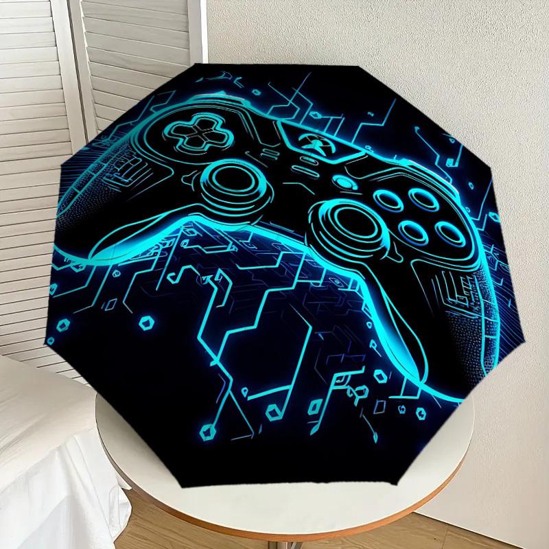 1PC Controller Gamepad Umbrella-8-Rib Reinforced, Automatic Open, Lightweight & Durable, Fashion Accessory for Outdoor, J0363