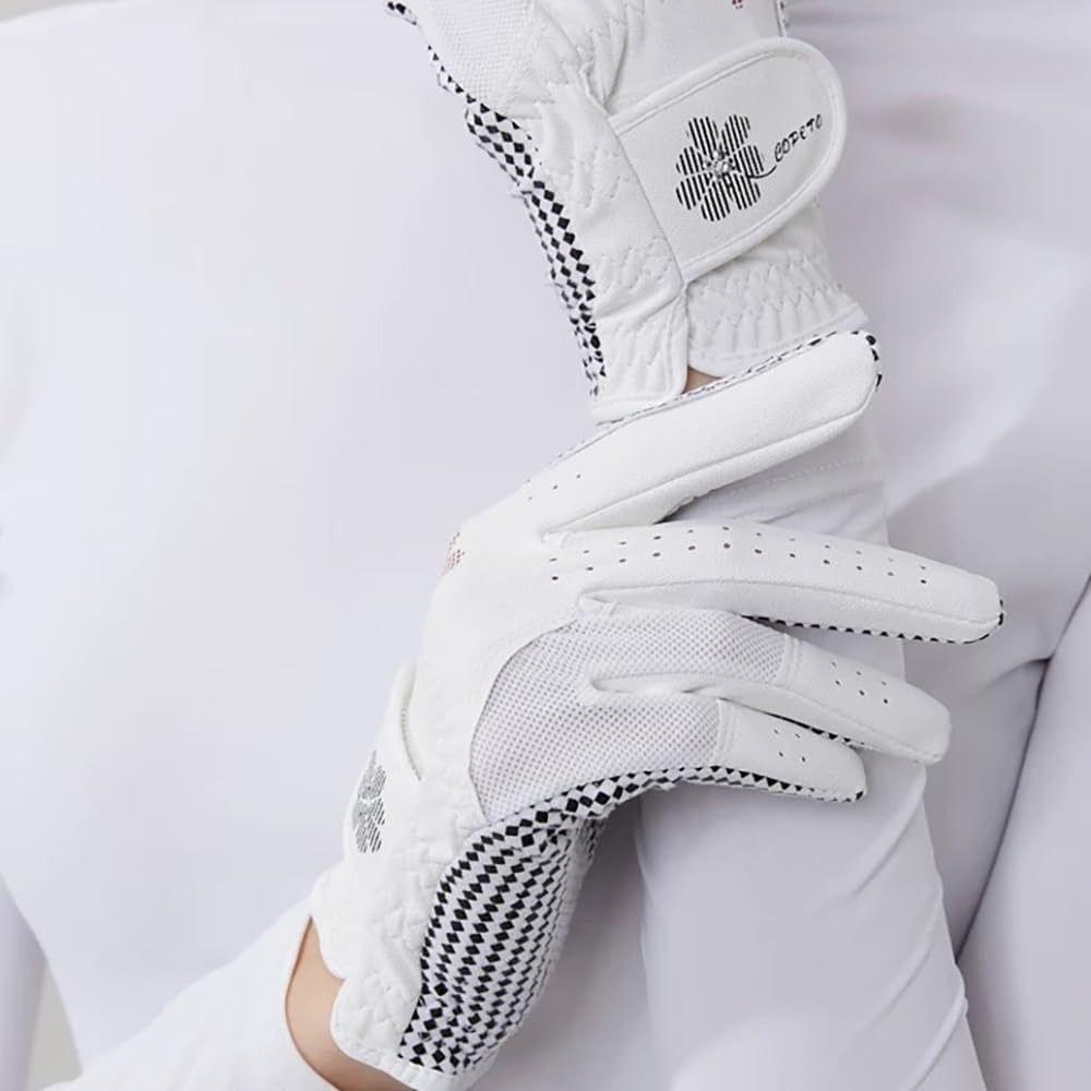 A Pair Breathable Women’s Golf Glove Anti-slip Golf Accessories Ladies Golf Gloves Gift for Golfers