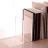 4 шт., прозрачные акриловые подставки для книг, гладкая поверхность, L-образная стойка для хранения книг для домашней школы