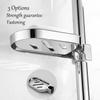 Adjustable For 2.2/2.4/2.5cm Home Rail Slide Soap Dish Silver Soap Holder Plate Bath Shower Home Bathroom Fixture