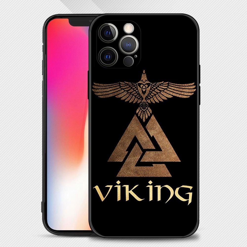 Чехол для телефона с логотипом Viking Vegvisir для iPhone 14 13 12 11 Pro Max XS Max XR X 7 8 Plus 12 Mini 6S, черный силиконовый чехол