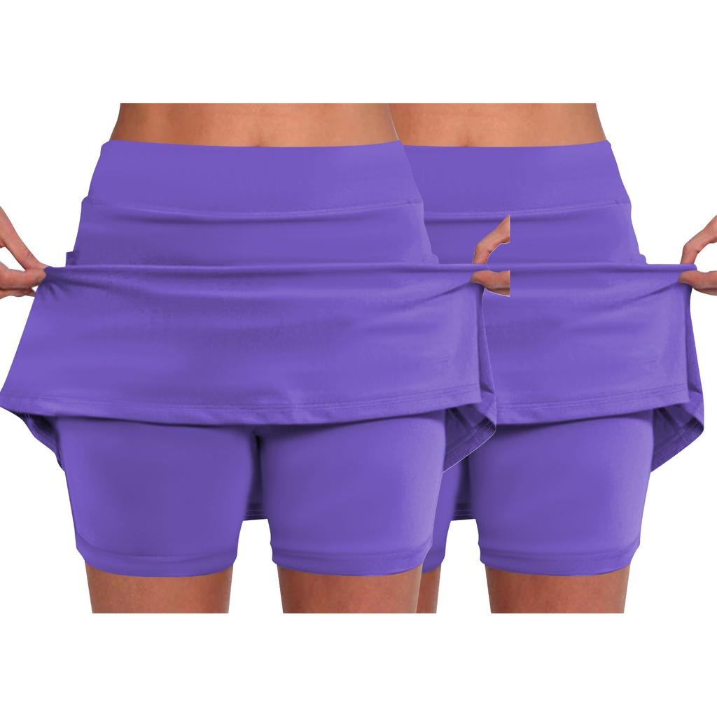 2 шт. эластичные брюки-кюлоты для йоги для женщин, однотонные спортивные шорты, легкие узкие однотонные бегуны с высокой талией