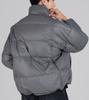 Button Seoul [Duck Down 80/20] Magnet Button Duck Down Short Padded Jacket (Grey)
