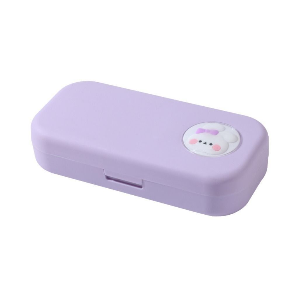 Cartoon Pencil Case Plastic Stationery Organizer Large Capacity Pencil Box