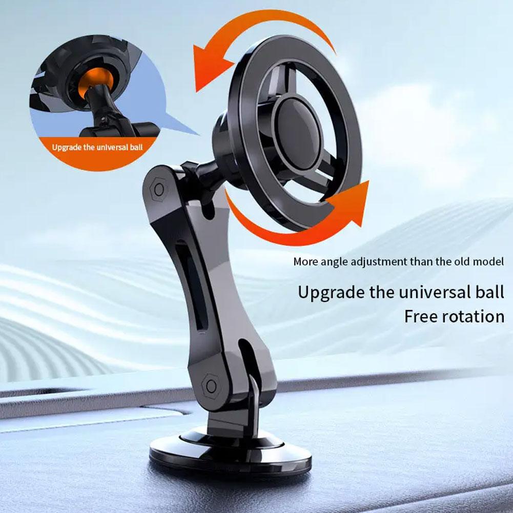 Вращающийся на 360 градусов металлический магнитный автомобильный держатель для телефона, складная подставка для телефона, магнитное крепление на вентиляционное отверстие, поддержка всех телефонов
