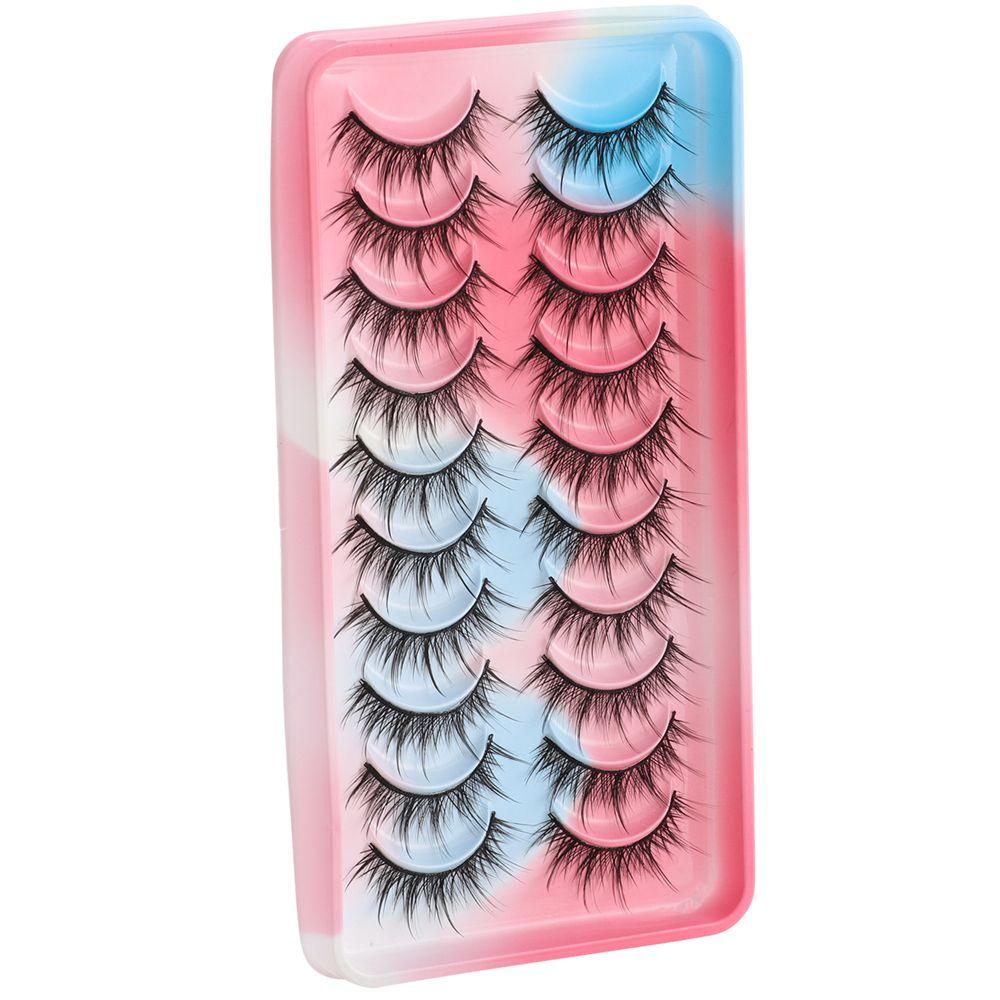 Wispy Cat-Eye Makeup Dramatic Fake Eyelashes Manga Lashes Anime Lashes Cosplay Lashes Mink Lashes