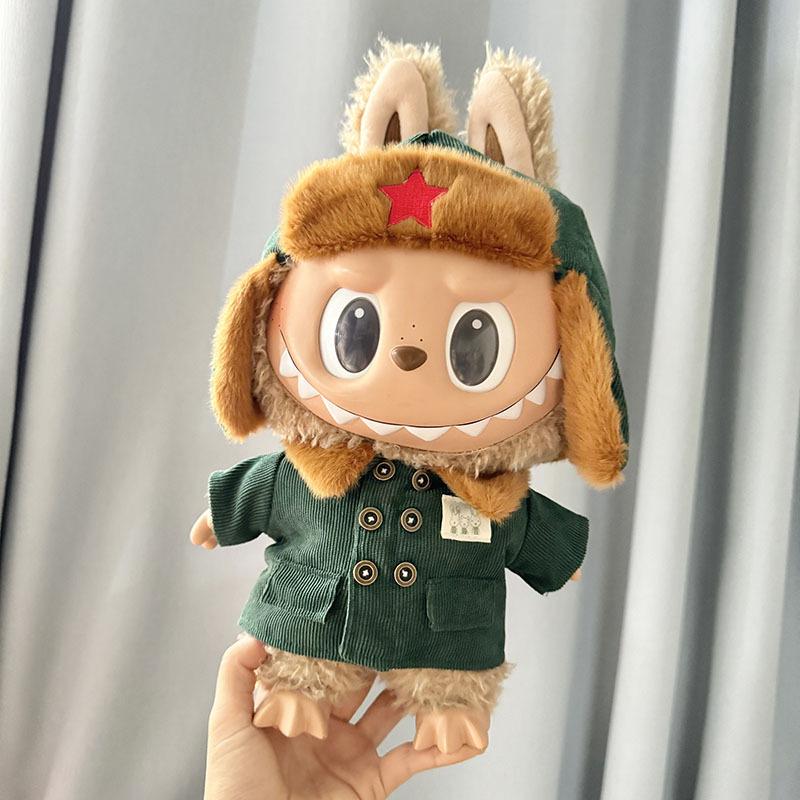 Нетоксичные аксессуары для нарядов Labubu для 38 см Labubu Mokoko Зимний свитер Твидовое пальто Набор аксессуаров для одежды кукол Ropa Labubu