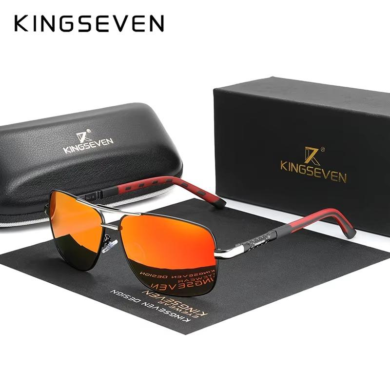 KINGSEVEN Алюминиевые Солнцезащитные Очки Мужские/Женские Поляризационные UV400 Модные Солнцезащитные Очки Классические Прямоугольные для Вождения Деловые Очки