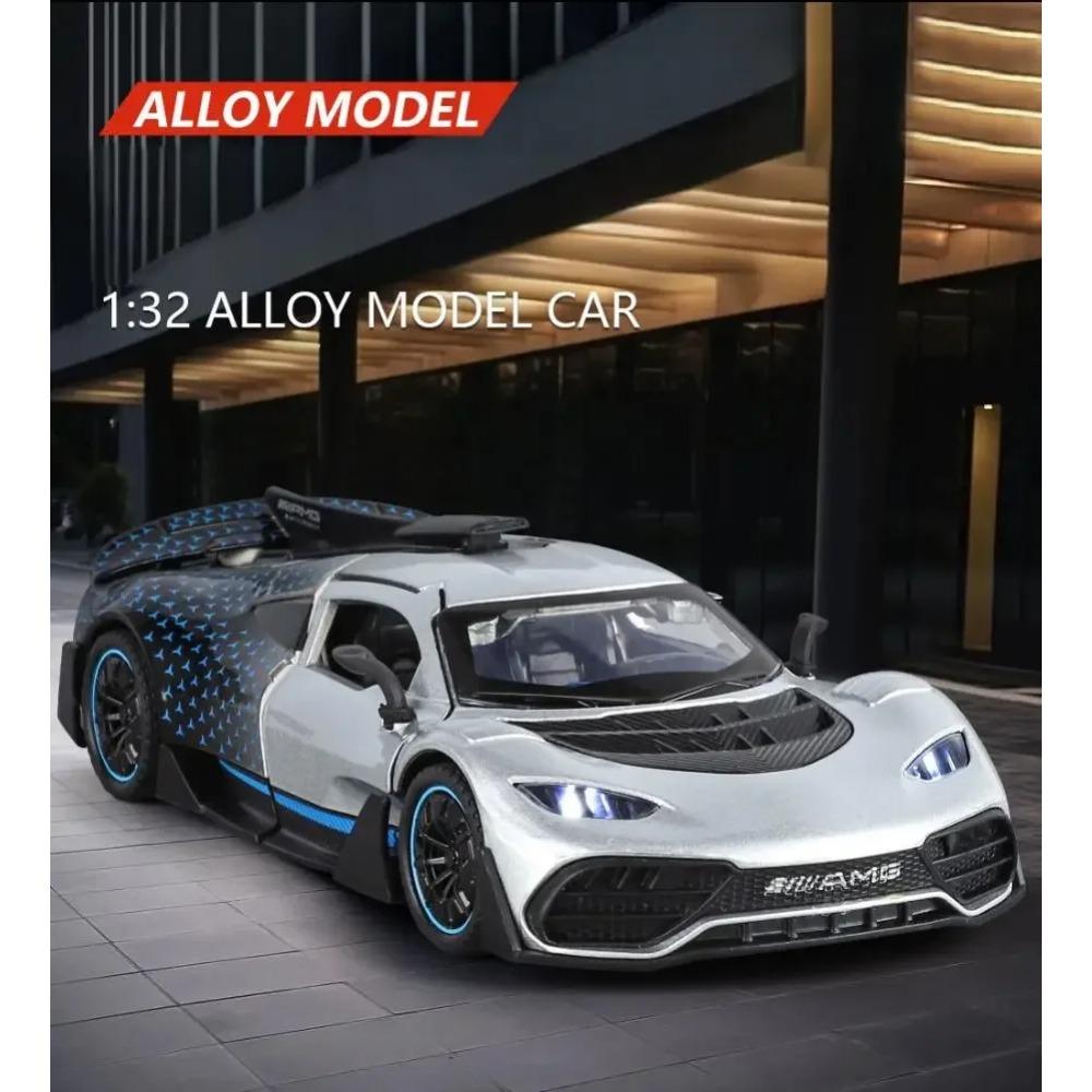 1/32 Mercedes-Benz ONE AMG Supercar Модель легкосплавного автомобиля Звук и свет Детская игрушка Коллекционные предметы Подарок на день рождения