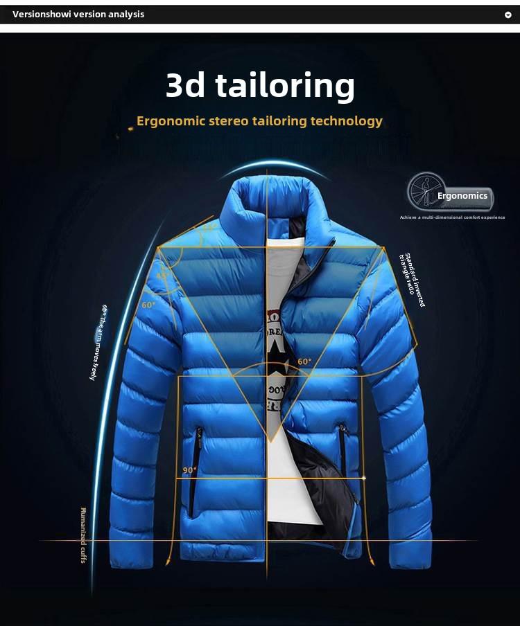 Мужская утепленная куртка в стиле милитари с хлопковой подкладкой, воротник-стойка, зимнее тепло