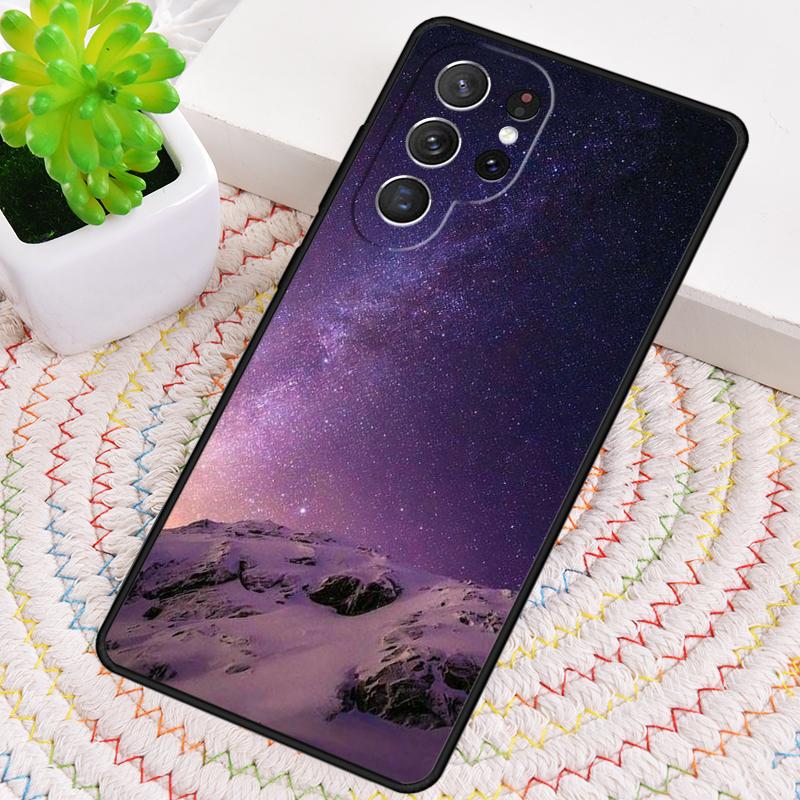 Силиконовый чехол для телефона Samsung Galaxy note 10 pro S26 S25 S24 S23 S22 S21 Plus S25Ultra с рисунком Мраморная гора и Луна Capa Cover