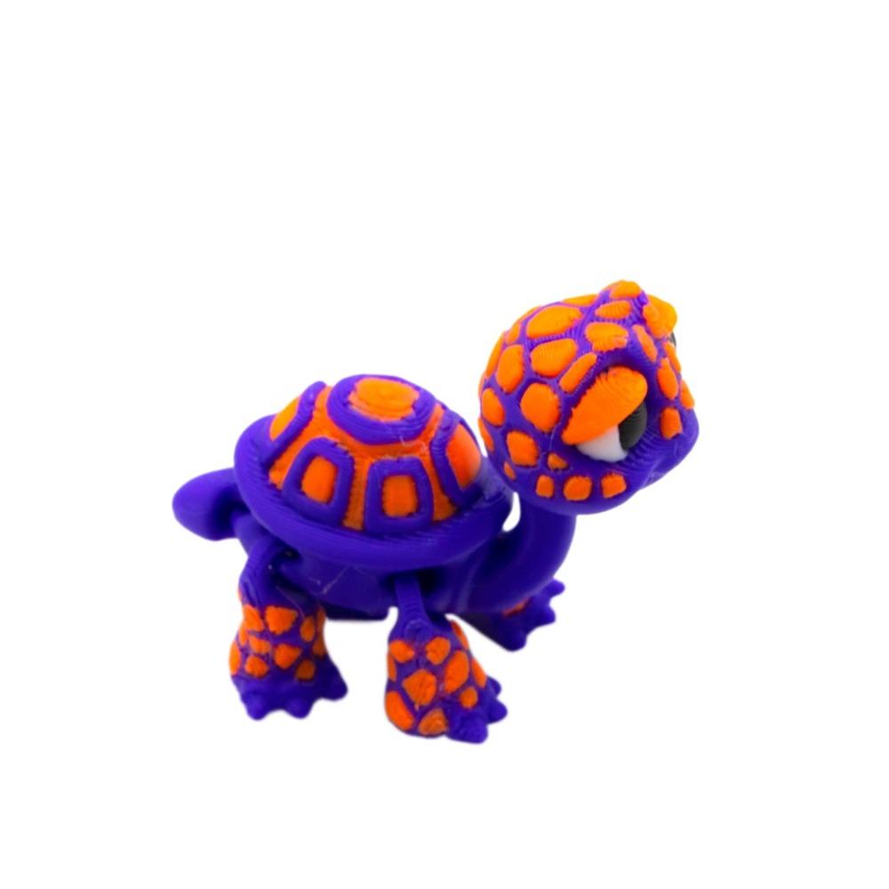 Plastic Simulated Animal Model Cartoon Desktop Decorations 3D Printed Turtle Model Holiday Gifts