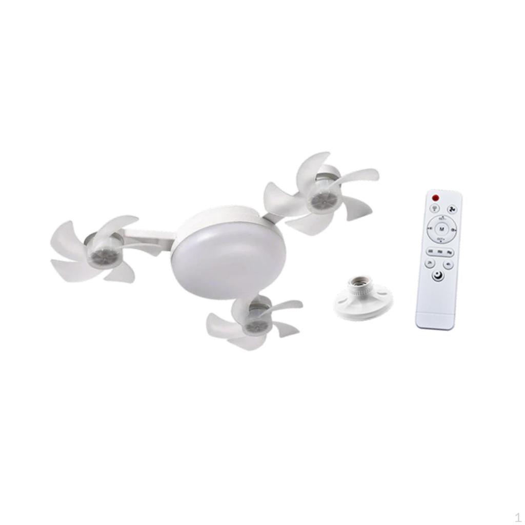 Ceiling Fan Light Dimmable Remote Control Adjustable Wind Decor Lighting Fixture Pendant Lamp