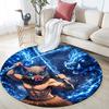 Inosuke Hashibira,Round Area Rug,Carpet Rug for Living Room Bedroom Sofa Playroom Decor,Non-slip Floor Mat
