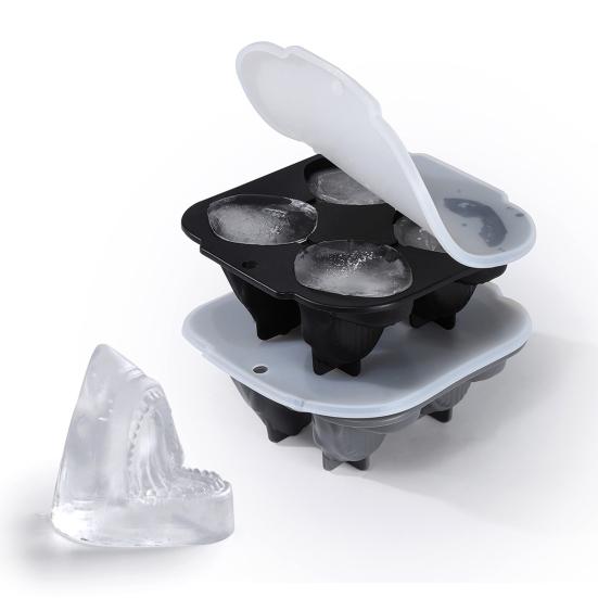 Форма для льда в форме акулы 3D силиконовые формы для льда в форме акулы новинка форма в форме акулы для коктейлей с виски вечеринка шоколадное приготовление