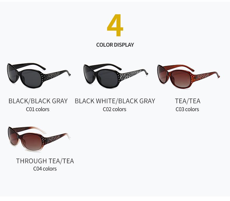 Женские большие поляризованные солнцезащитные очки Diamond Oval, защита от ультрафиолета HD для вождения