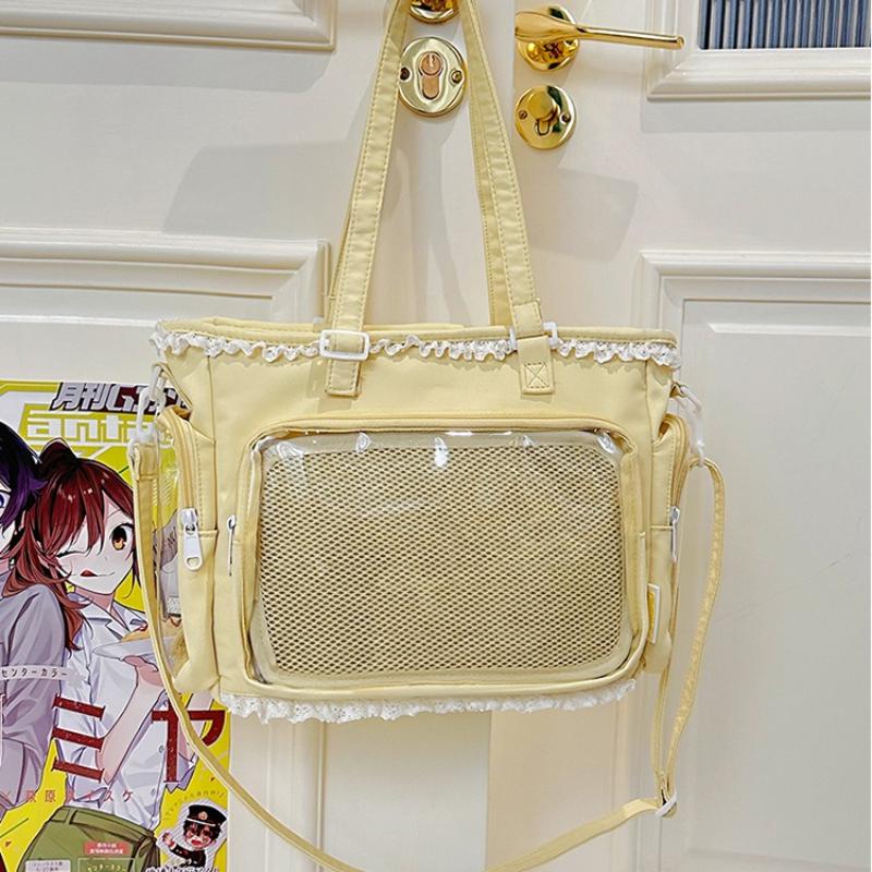 Ballet Girls Large Capacity Kawaii Itabag Japanese Transparent JK Shoulder Crossbody Bags Gift For Friends Teenage School Bags