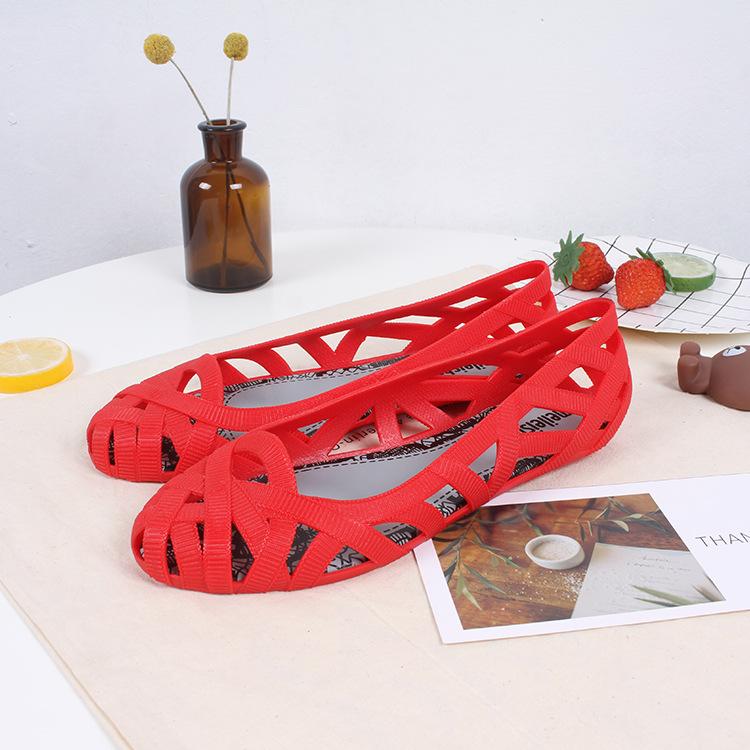 Летние женские сандалии Hollow Flat Shoes Женские сандалии без застежек Модные мягкие легкие шлепанцы Женская удобная пляжная обувь