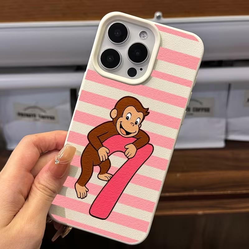 Monkey Lichee leather pattern Phone Case For Samsung A57 A36 A26 A07 A55 A35 A16 A06 A54 A34 A25 A24 A15 A14 A05S A05 5G George