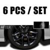 6 шт. автомобильные наклейки, светоотражающие наклейки на обод колеса автомобиля, виниловые предупреждающие наклейки, решетчатые полоски, наклейки на гоночные колеса для размеров 16-21 дюймов