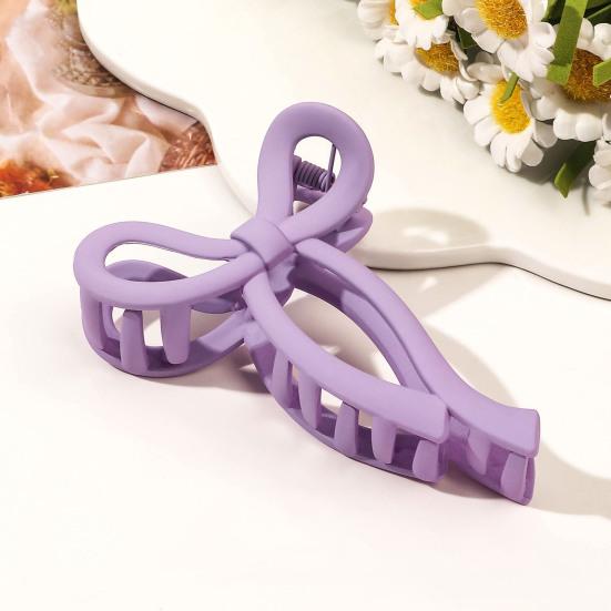 Зажим для волос с бантом, крепкий захват, аккуратно удерживает волосы, зажим для волос, аксессуар для волос, зажим-коготь из пластика, металлическая пружина, большая заколка для волос для путешествий, душа, работы