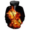 New Rock Cool Guitar 3D Printing Daily Fashion Men's Casual Men's Fashion Comfortable Hip Hop Music Enthusiasts Hoodies Street