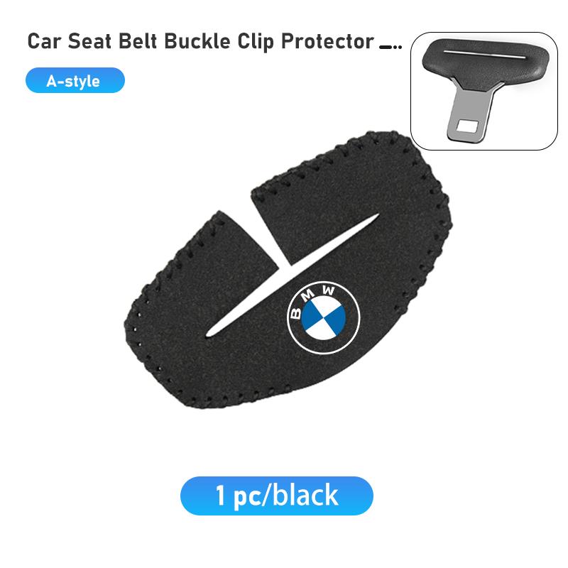 Suede Car Seat Belt Buckle Clip Protector Interior Accessories For BMW E87 E70 E91 E30 G20 E92 E93 E60 E46 E90 G30 E53 X1 FV9