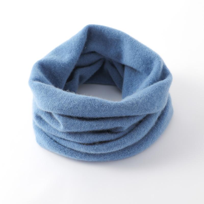 Осенне-зимний тонкий однотонный шерстяной чехол на шею для мужчин и женщин, защита шеи, теплый вязаный фальш-воротник, универсальный шарф от солнца