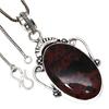Pendant Mahogany Obsidian Gemstone Valentine'Day Gift Silver Jewelry 2.75"