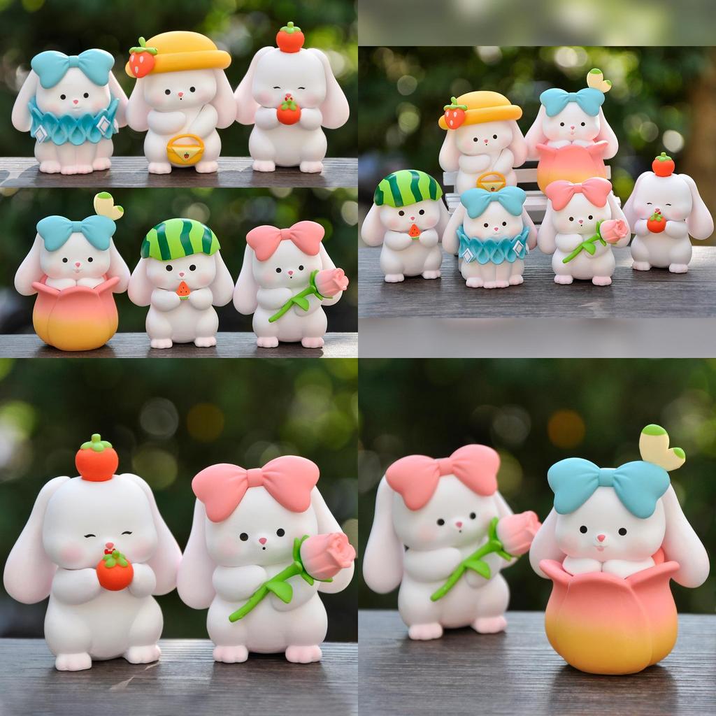 Adorable Rabbit Pvc Figurine For Desk Display Gift For Collectors