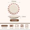 apple 10-inch deep soup plate with three compartments