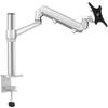 LOE Single Monitor Arm Display Stand Gas Spring Stable Desk Mount LOL1 Pro White X Silver