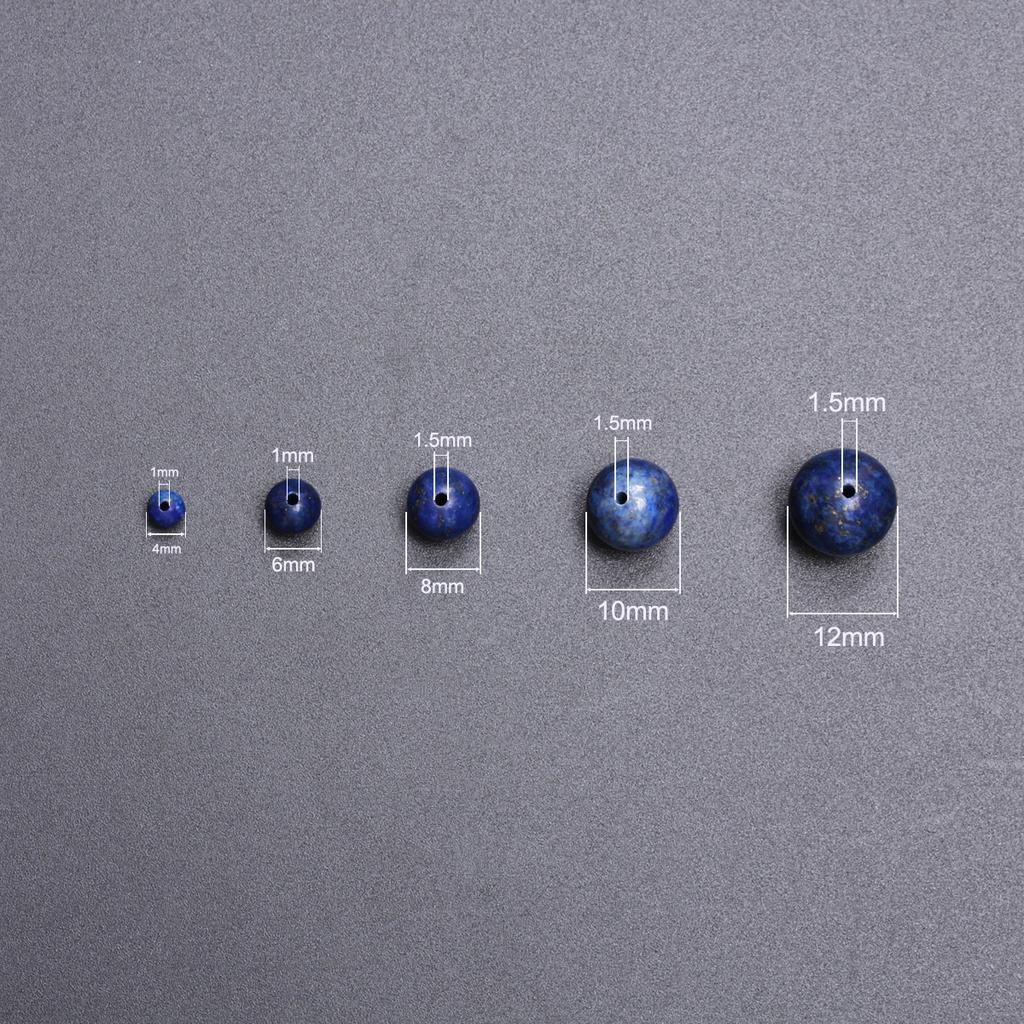 40/30/20/20/15 шт. 4/6/8/10/12 мм лазурит круглые бусины из натурального камня DIY браслет серьги материал для бисера ручной работы