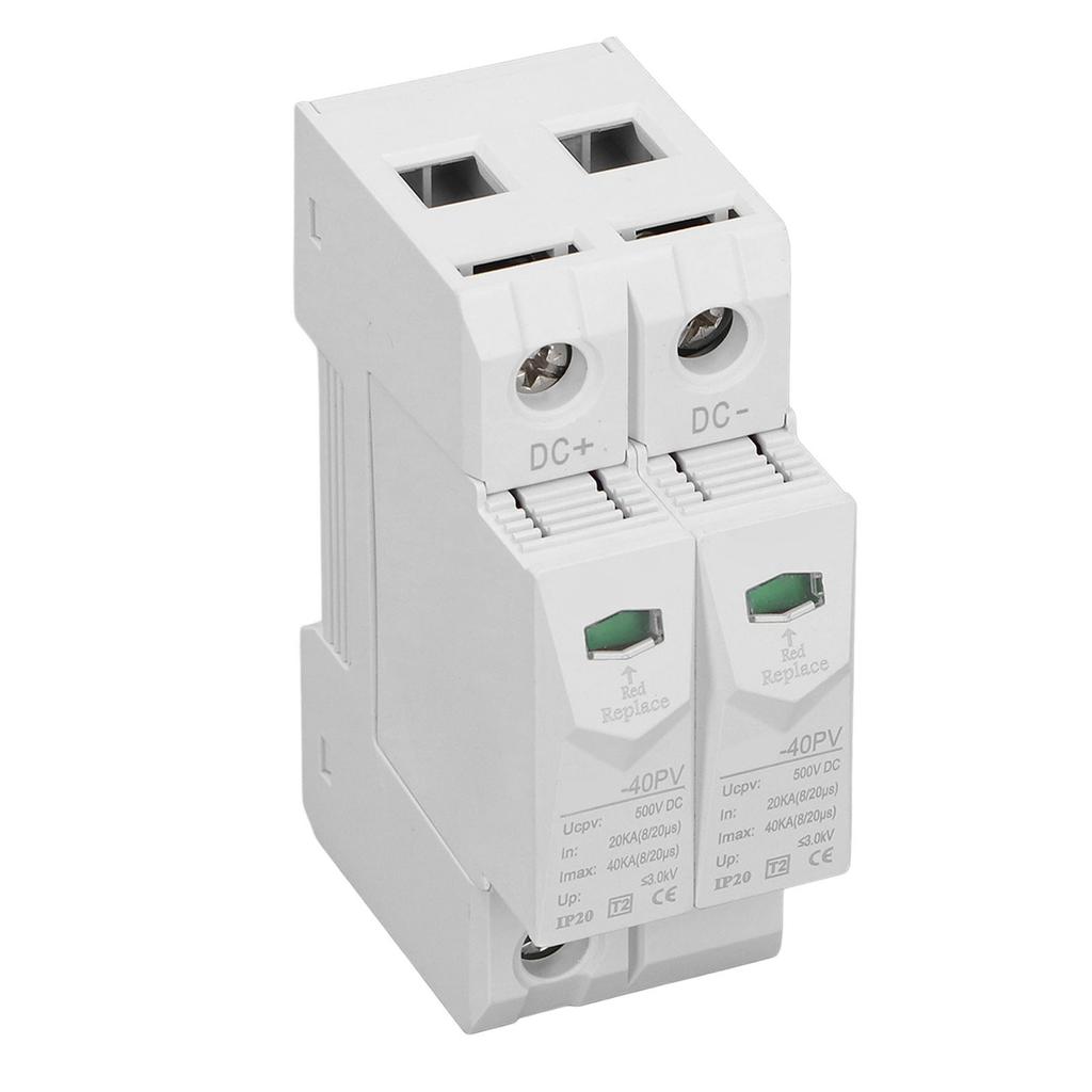 Устройство защиты от импульсных перенапряжений PV 2P DC 500V 40KA Защитное устройство для монтажа на DIN-рейку 35 мм CHLT?40PV