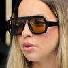 New Cool Double Bridge Oval Sunglasses Fashion Women Summer Sun Shading Eyeglasses Men Driving Sun Protection Eyewear Uv400