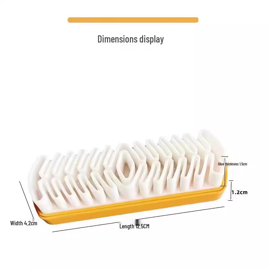 Щетка для чистки замшевой обуви с резиновым ластиком и мягкой щетиной