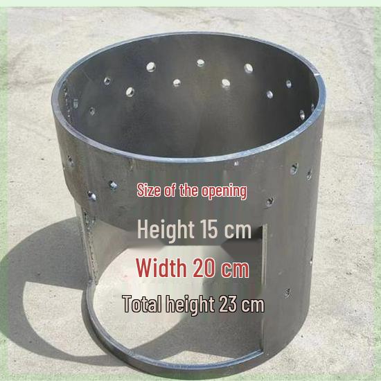 Firewood Gasifier Stove Fire Ring and Tank Head Accessories, Carbon Steel Inner Liner