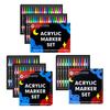 12/24/36Pcs Double Line Outline Marker Pen Set Waterproof Metallic Art Pens Brilliant Colors Graffiti Highlighter Pens