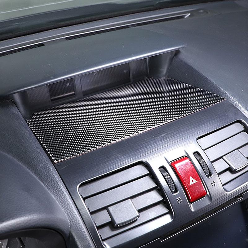 Для Subaru Forester 2013-18 мягкое углеродное волокно, центральная консоль, панель бака для хранения, противоскользящая крышка, накладка, наклейка на автомобиль