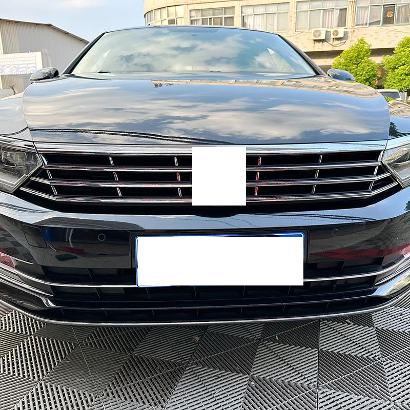 For VW Passat B8 2015 2016 2017 2018 Variant Refit Chrome Plated Bright Strip On She Front Grille Car Accessories