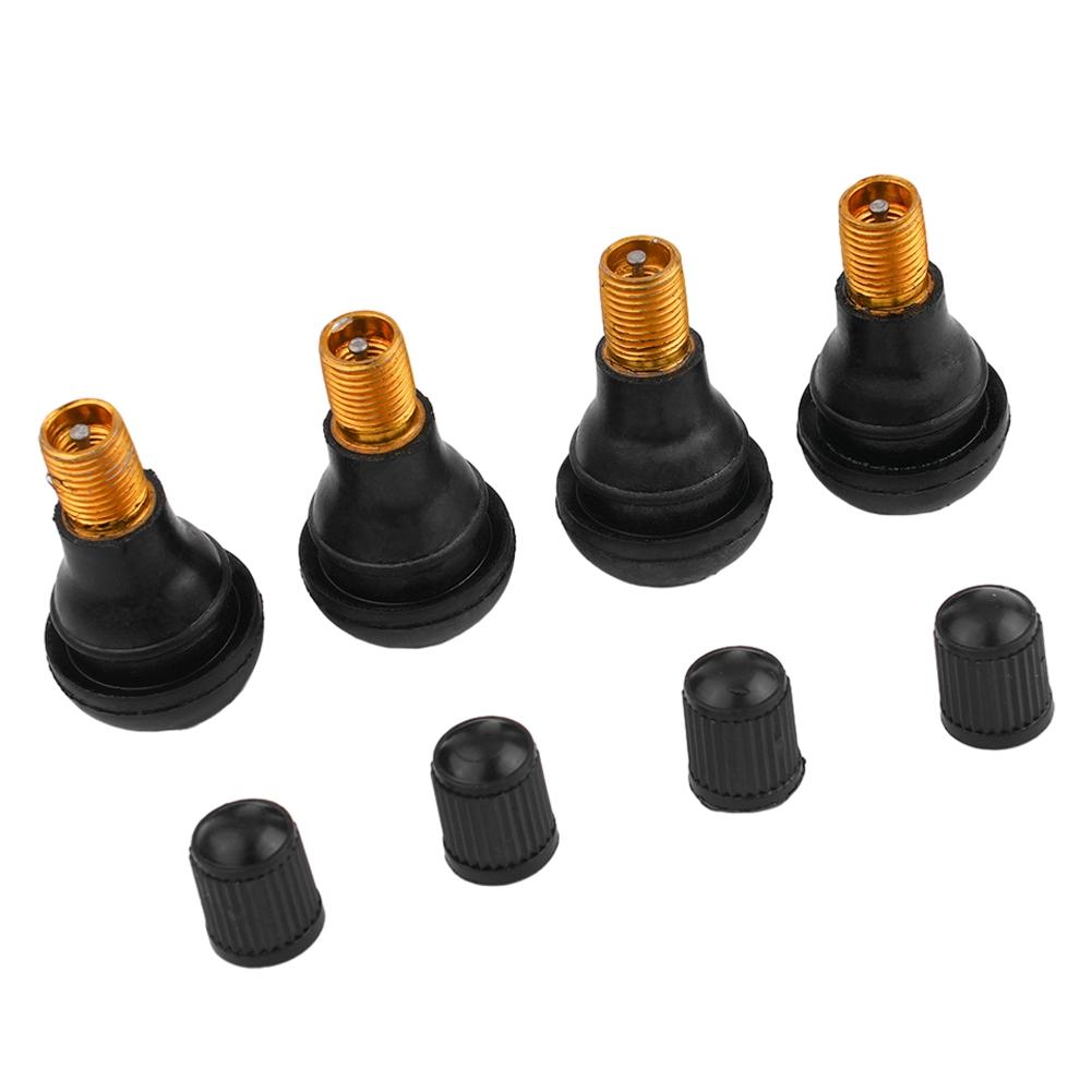 High Quality TR412 Rubber Valve Tubeless Nozzle with Valve Core Set of Four