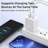 European Standard Dual Port Mobile Phone Fast Charger Head, Dual Usb US Standard 5V2A Charging Head Travel Charging Power Adapter